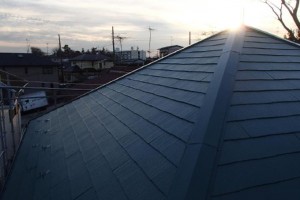松戸市の外壁塗装と屋根塗装の屋根の施工後写真