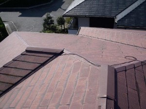 茨城県取手市　M様邸　外壁塗装と屋根塗装の屋根の施工前写真
