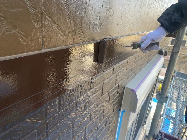 柏市外壁屋根塗装工事のシャイン施工事例付帯塗装幕板