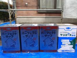 千葉県取手市A様邸の外壁塗装と屋根塗装工程：使用材料