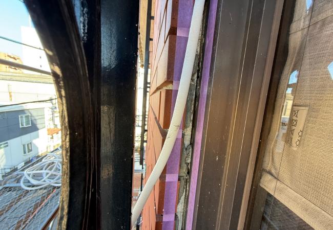 柏市シャイン　外壁塗装　屋根塗装　外壁屋根塗装　マンション　マンション修繕　タイル　タイル修繕　瓦屋根修繕　ラバーロック工法　市川市　ジョイム国府台　賃貸マンション　打診調査　タイル落下