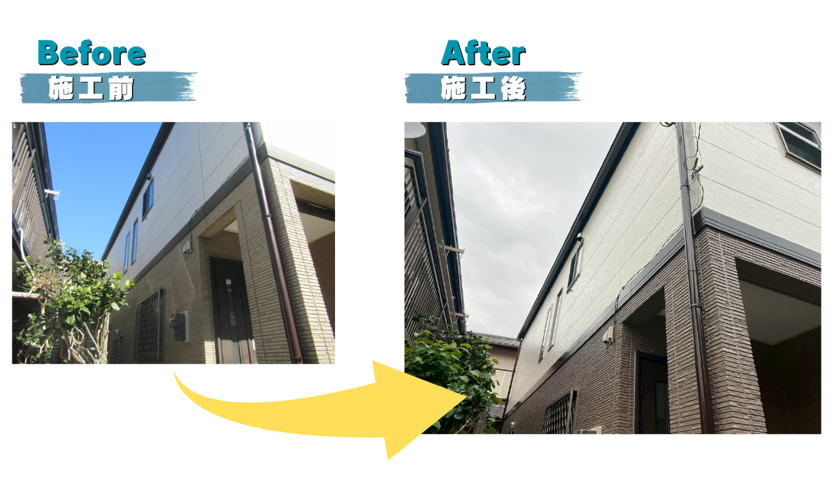 流山市 窯業系サイディング壁 外壁塗装 屋根平板瓦のメンテナンスパーフェクトトップ塗装　平板瓦の屋根　シーリング補修