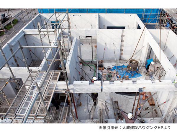 大成パルコン　コンクリート外壁　断熱ブロック　ハウスメーカー