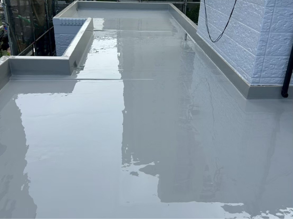 柏市　外壁屋根塗装工事のシャイン　大成パルコン　陸屋根　屋上　　防水工事　通気緩衝工法　断熱ブロック　通気緩衝工法