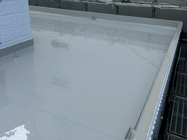 柏市　外壁屋根塗装工事のシャイン　大成パルコン　陸屋根　屋上　　防水工事　通気緩衝工法　断熱ブロック　通気緩衝工法