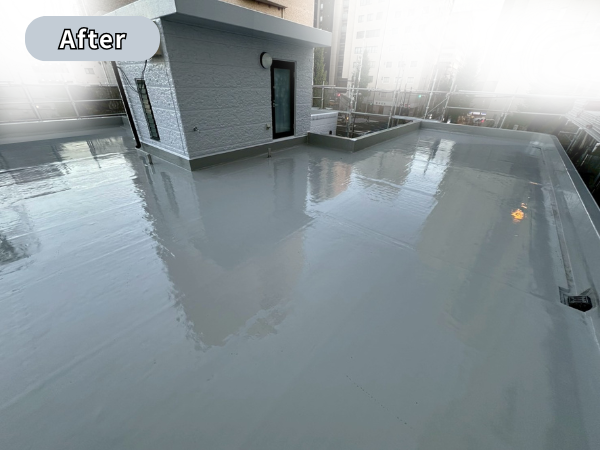 柏市　外壁屋根塗装工事のシャイン　大成パルコン　陸屋根　屋上　　防水工事　通気緩衝工法　断熱ブロック　通気緩衝工法