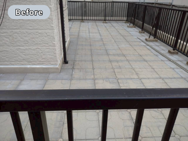 柏市　外壁屋根塗装工事のシャイン　大成パルコン　陸屋根　屋上　　防水工事　通気緩衝工法　断熱ブロック