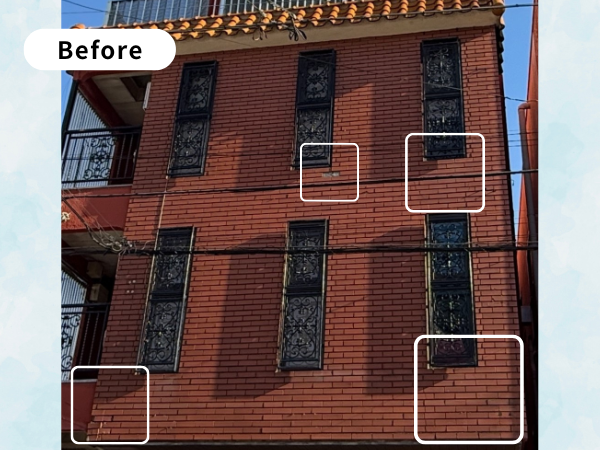 柏市シャイン　外壁塗装　屋根塗装　外壁屋根塗装　マンション　マンション修繕　タイル　タイル修繕　瓦屋根修繕　ラバーロック工法　市川市　ジョイム国府台　賃貸マンション　打診調査　タイル落下