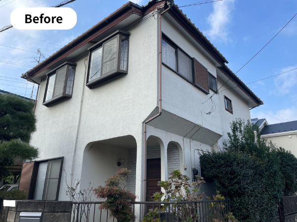 柏市シャイン　柏市外壁塗装　モルタル外壁　セラコートアクア　シーリング　コーキング大工工事
