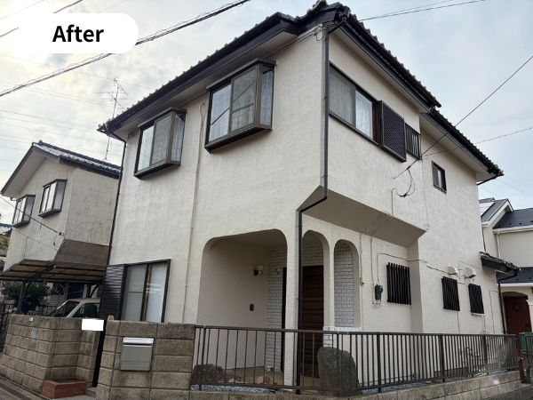 柏市シャイン　柏市外壁塗装　モルタル外壁　セラコートアクア　シーリング　コーキング 大工工事