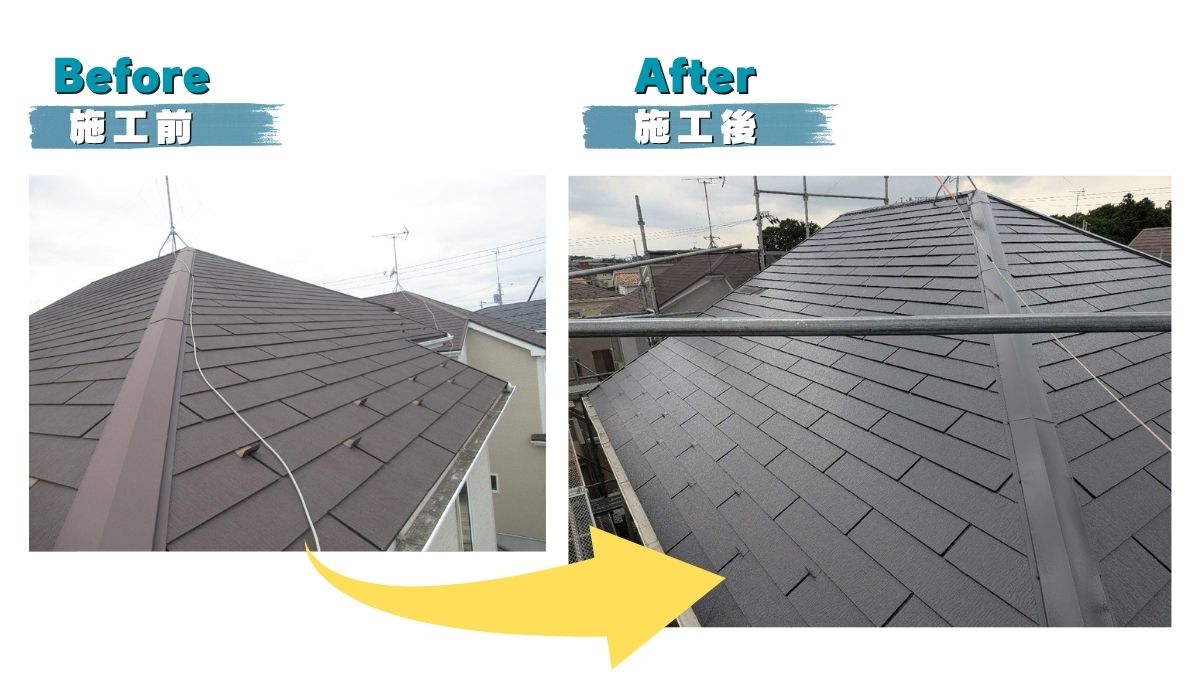 柏市　外壁屋根塗装工事のシャイン　日本ペイントの高耐久塗料ダイヤモンドコートと無機塗料のグランセラベスト　完成