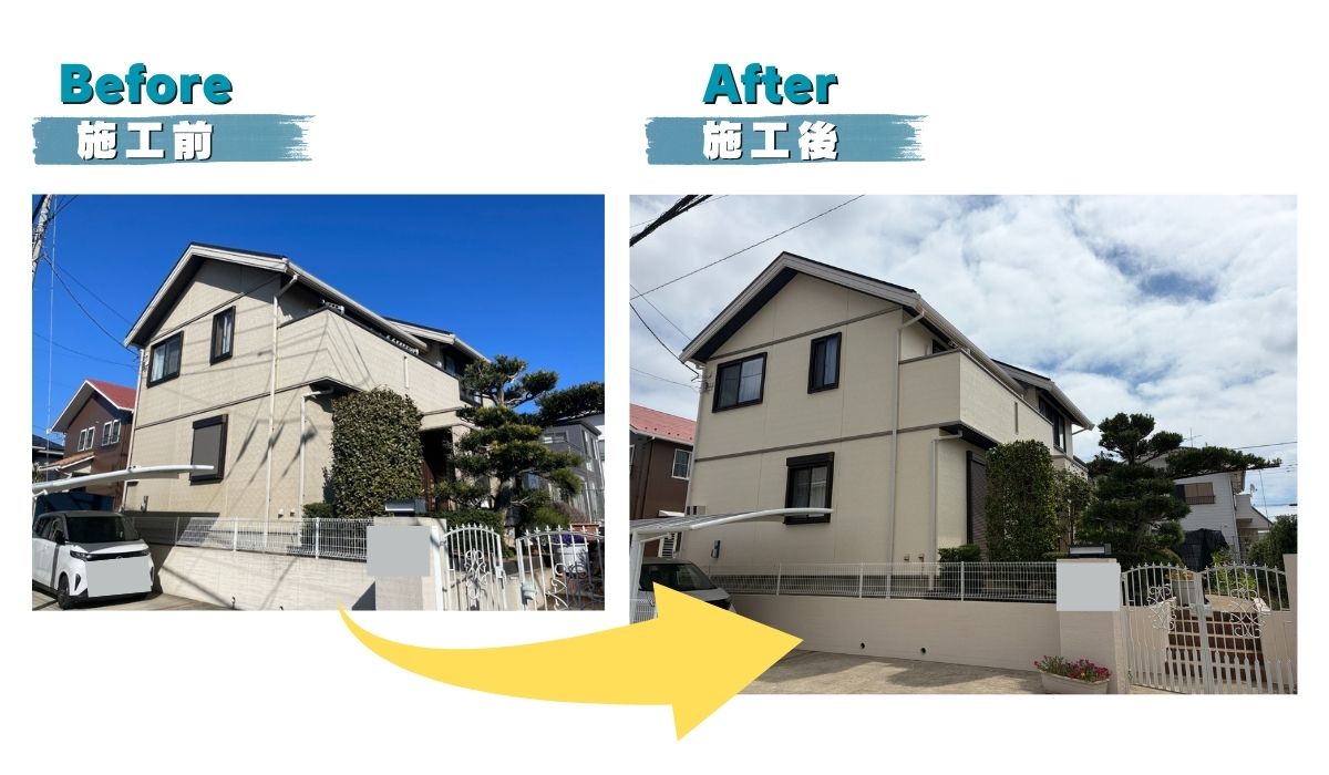 柏市　外壁屋根塗装工事のシャイン　牛久市　セキスイハイム　完工
