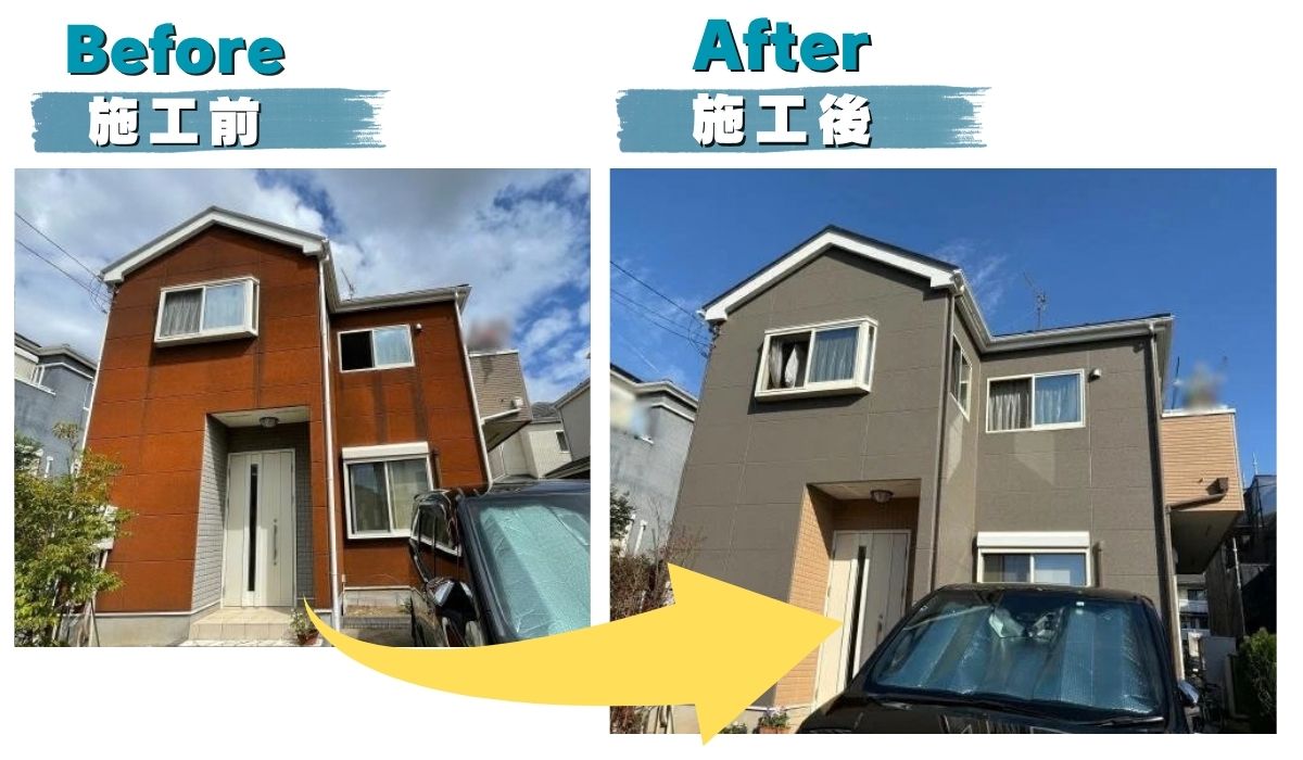 松戸市 外壁塗装工事の口コミ 3選！ 外壁塗装専門店のシャイン　ALC外壁　ビフォーアフター